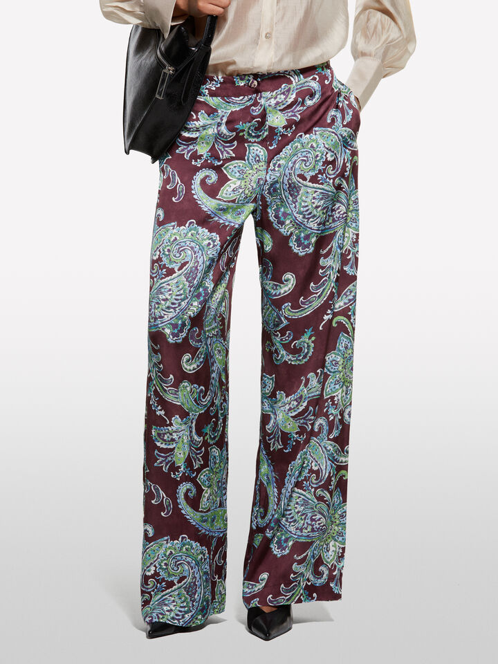 Pantaloni relaxed fit fantasia paisley - pantaloni palazzo da donna - Multi-color | Sisley image number 3